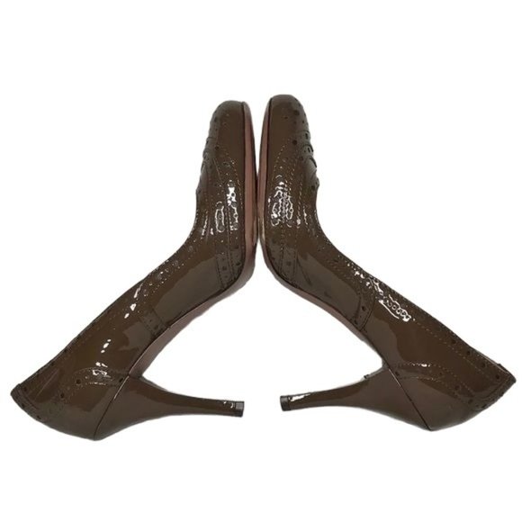 Joan & David 8 Gervais patent pumps brown - Picture 5 of 8